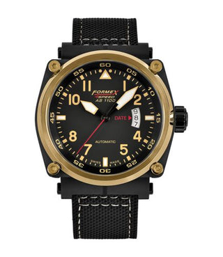 Formex - 1100.6.7022.213  Pilot Automatic Gold / Black / Calf