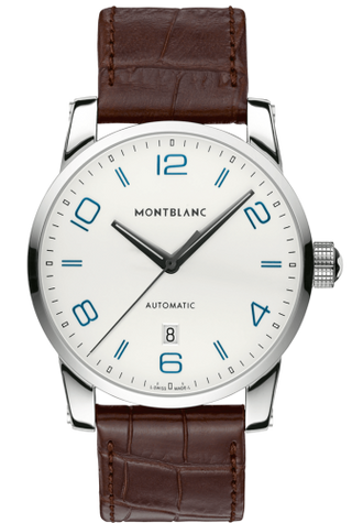 Montblanc - 110338  TimeWalker Date Automatic 42 Silver / Blue Numerals