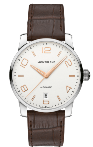 Montblanc - 110340  TimeWalker Date Automatic 39 Silver / Red Gold Numerals