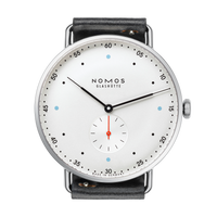 Nomos Glashütte Metro 38 Silver / Steel Back (1108)