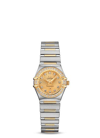 Omega - 111.25.23.60.58.001  Constellation Quartz 22.5 Stainless Steel / Yellow Gold / Champagne / 160 Years