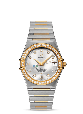 Omega - 111.25.36.10.52.001  Constellation Co-Axial 35.5 Stainless Steel / Yellow Gold / Diamond / Silver / Olympic Beijing 2008