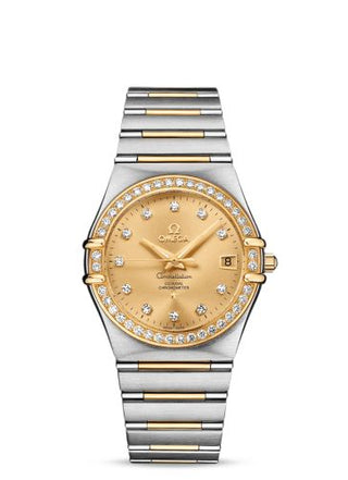 Omega - 111.25.36.20.58.001  Constellation Automatic 36 Stainless Steel / Yellow Gold / Diamond / Champagne / 160 Years