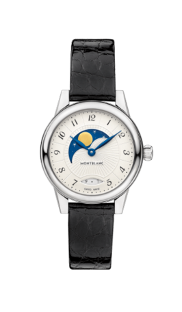 Montblanc - 112496  Bohème Moonphase Quartz 27 Stainless Steel / Silver / Alligator