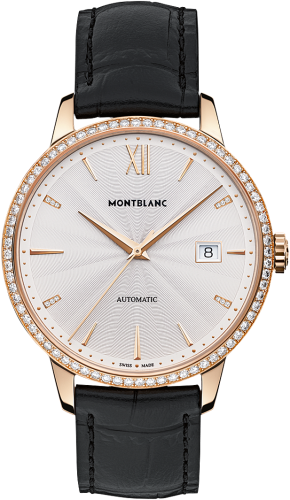 Montblanc - 113706  Heritage Spirit Date Automatic 39mm Red Gold Guilloche Diamond