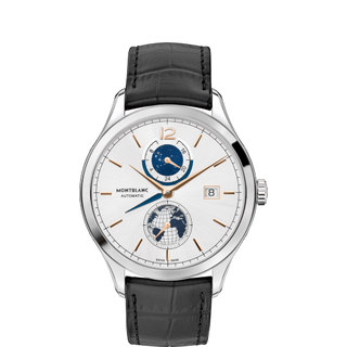 Montblanc - 113779  Heritage Chronométrie Dual Time Stainless Steel / Silver / Vasco Da Gama Special Edition