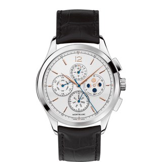 Montblanc - 114875  Heritage Chronometrie Chronograph Annual Calendar Stainless Steel / Silver / Alligator