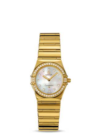 Omega - 1154.75.00  Constellation Quartz 25.5 My Choice Yellow Gold / Diamond / MOP