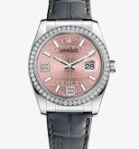 Rolex - 116189-0076  Datejust 36 White Gold Diamond Strap Pink Waves