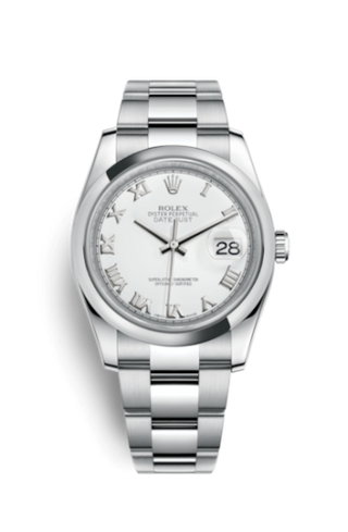 Rolex - 116200-0055  Datejust 36 Stainless Steel Domed / Oyster / White Roman