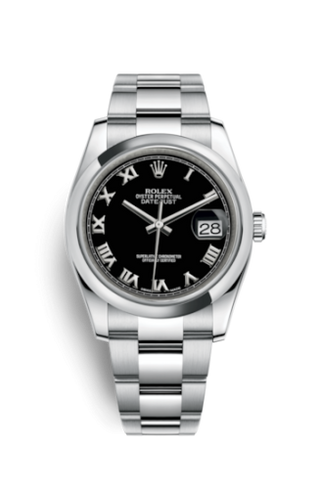 Rolex - 116200-0061  Datejust 36 Stainless Steel Domed / Oyster / Black Roman