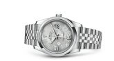 Rolex - 116200-0085  Datejust 36 Stainless Steel Domed / Jubilee / Silver Floral