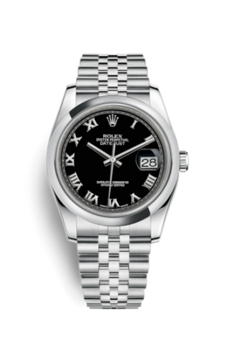 Rolex - 116200-0094  Datejust 36 Stainless Steel Domed / Jubilee / Black Roman