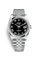 Rolex Datejust 36 Stainless Steel Domed / Oyster / Chocolate Floral (116200-0094)