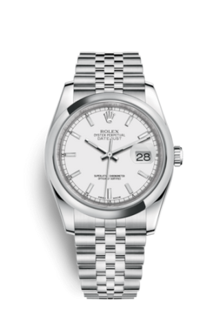 Rolex - 116200-0100  Datejust 36 Stainless Steel Domed / Jubilee / White