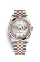 Rolex Datejust 36 Rolesor Everose Fluted / Oyster / Silver Computer (116201-0063)