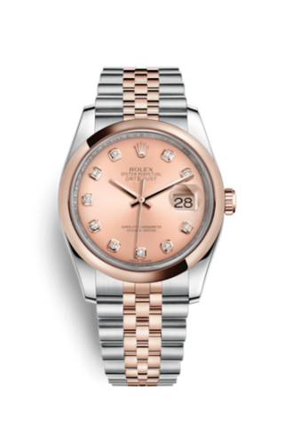 Rolex - 116201-0064  Datejust 36 Rolesor Everose Domed / Jubilee / Pink Diamond