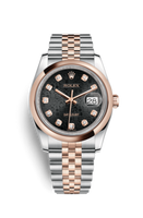 Rolex Datejust 36 Rolesor Everose Domed / Oyster / Pink Computer Diamonds (116201-0068)