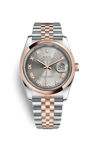 Rolex - 116201-0071  Datejust 36 Rolesor Everose Domed / Oyster / Steel Roman