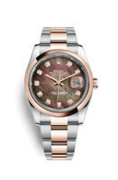 Rolex Datejust 36 Rolesor Everose Domed / Jubilee / White Diamond (116201-0079)