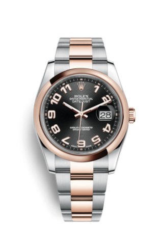 Rolex - 116201-0087  Datejust 36 Rolesor Everose Domed / Oyster / Black Arabic