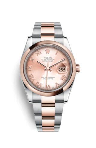 Rolex - 116201-0088  Datejust 36 Rolesor Everose Domed / Oyster / Pink Roman