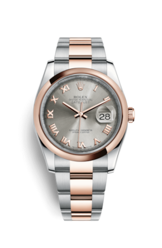 Rolex - 116201-0090  Datejust 36 Rolesor Everose Domed / Oyster / Steel Roman