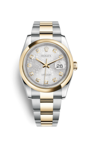 Rolex - 116203-0132  Datejust 36 Rolesor Yellow Domed / Oyster / Silver Computer