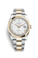 Rolex Datejust 36 Rolesor Yellow Domed / Oyster / Silver Computer (116203-0135)