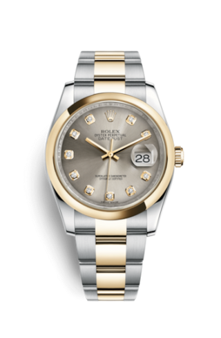 Rolex - 116203-0138  Datejust 36 Rolesor Yellow Domed / Oyster / Steel Diamonds