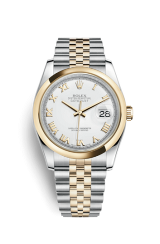 Rolex - 116203-0144  Datejust 36 Rolesor Yellow Domed / Jubilee / White Roman