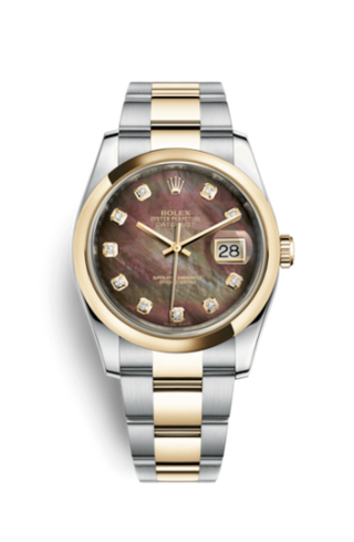 Rolex - 116203-0149  Datejust 36 Rolesor Yellow Domed / Oyster / Brown MOP