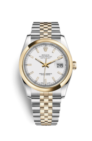 Rolex - 116203-0165  Datejust 36 Rolesor Yellow Domed / Jubilee / White