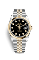 Rolex Datejust 36 Rolesor Yellow Fluted / Jubilee / Black Computer Roman (116203-0168)