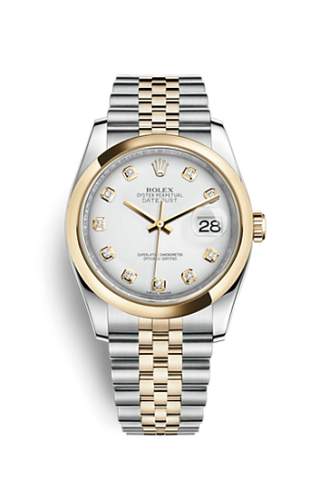 Rolex - 116203-0175  Datejust 36 Rolesor Yellow Domed / Jubilee / White Diamond