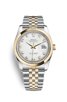 Rolex Datejust 36 Rolesor Yellow Domed / Jubilee / Silver Computer (116203-0175)