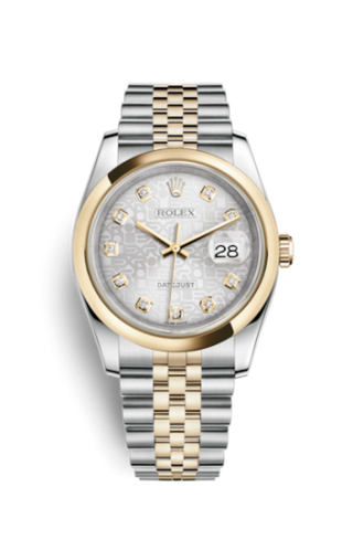 Rolex - 116203-0177  Datejust 36 Rolesor Yellow Domed / Jubilee / Silver Computer