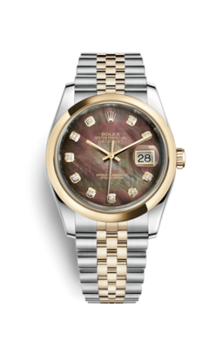 Rolex - 116203-0181  Datejust 36 Rolesor Yellow Domed / Jubilee / Brown MOP