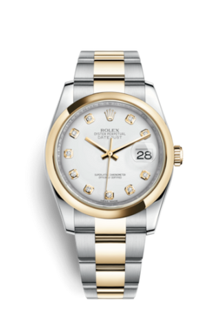 Rolex - 116203-0187  Datejust 36 Rolesor Yellow Domed / Oyster / White Diamond