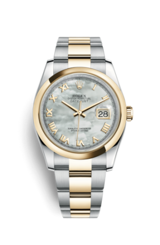 Rolex - 116203-0190  Datejust 36 Rolesor Yellow Domed / Oyster / MOP Roman