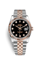 Rolex Datejust 36 Rolesor Everose Domed / Jubilee / Chocolate Floral (116231-0056)