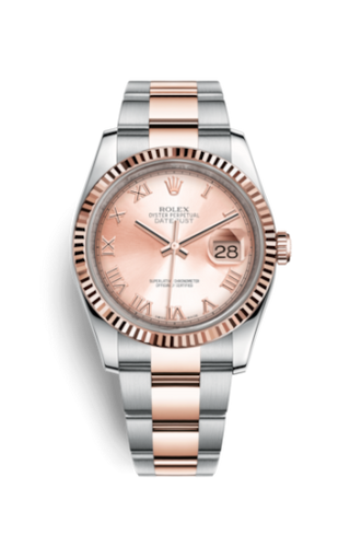 Rolex - 116231-0067  Datejust 36 Rolesor Everose Fluted / Oyster / Pink Roman