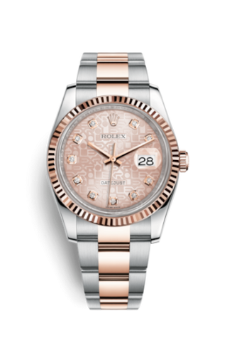 Rolex - 116231-0076  Datejust 36 Rolesor Everose Fluted / Oyster / Pink Computer