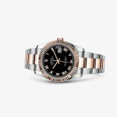 Rolex - 116231-0080  Datejust 36 Rolesor Everose Fluted / Oyster / Black Roman