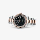 Rolex - 116231-0093  Datejust 36 Rolesor Everose Fluted / Oyster / Black