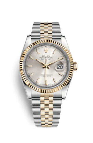 Rolex - 116233-0148  Datejust 36 Rolesor Yellow Fluted / Jubilee / Silver