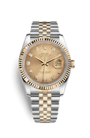 Rolex Datejust 36 Rolesor Everose Fluted / Oyster / Black Roman (116233-0150)