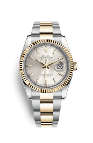 Rolex - 116233-0169  Datejust 36 Rolesor Yellow Fluted / Oyster / Silver