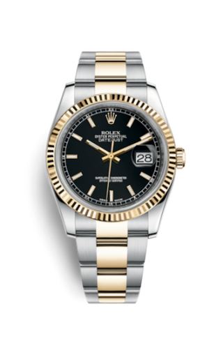 Rolex - 116233-0173  Datejust 36 Rolesor Yellow Fluted / Oyster / Black