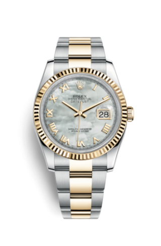 Rolex - 116233-0176  Datejust 36 Rolesor Yellow Fluted / Oyster / MOP Roman